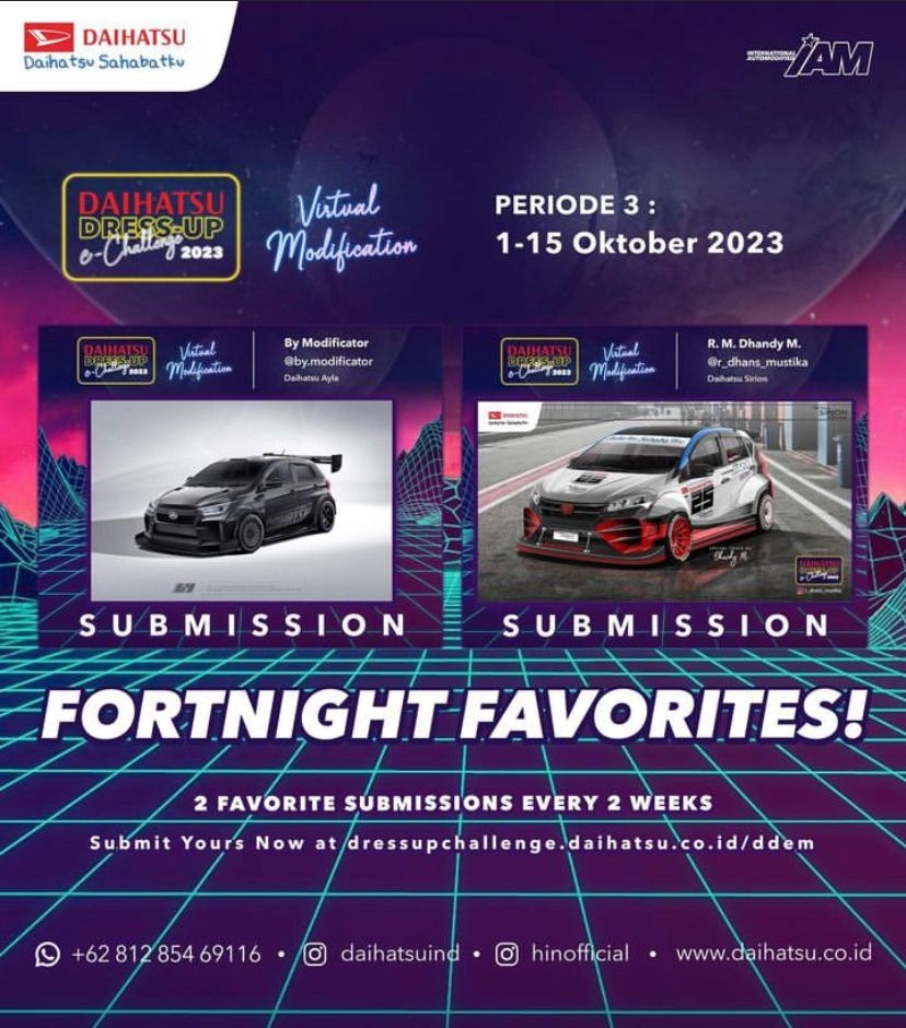 Berita, Pemenang kontes modifikasi virtual Daihatsu Dress Up e-Challenge 2023 dengan kategori Fortnight Favorite: Daihatsu Tantang Para Modifikator Lewat Daihatsu Dress-Up e-Challenge 2023