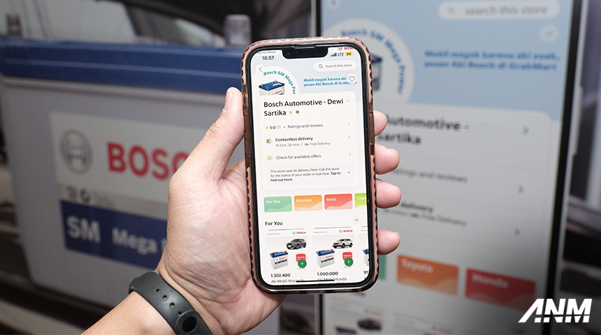 Berita, bosch-grab-2: Bosch Bekerja Sama dengan Grab Hadirkan Layanan Aki Delivery