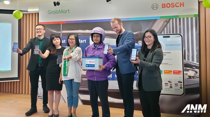 Berita, bosch-grab: Bosch Bekerja Sama dengan Grab Hadirkan Layanan Aki Delivery