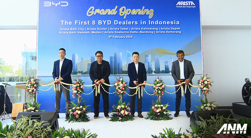 Arista Group Resmikan 8 Diler Perdana BYD di Indonesia! Arista Group Resmikan 8 Diler Perdana BYD di Indonesia!