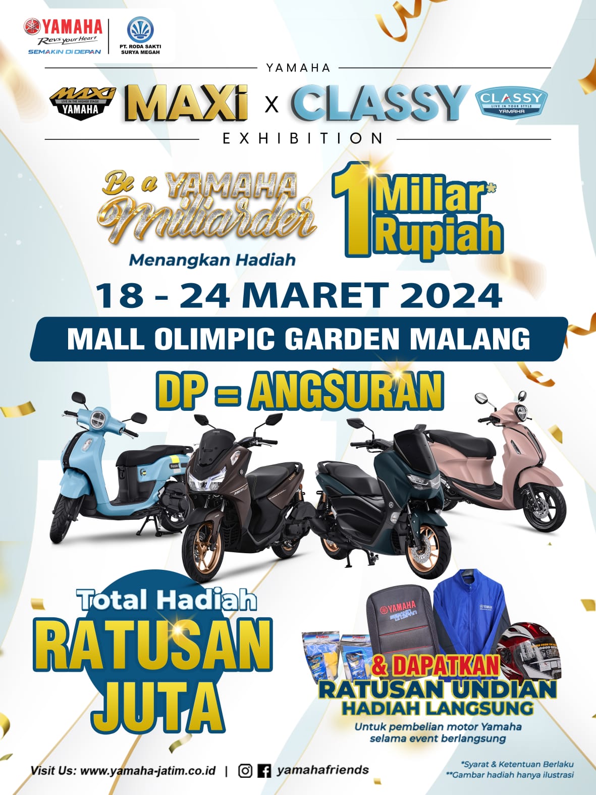 Berita, MAXI X CLASSY KOTA MALANG: Yamaha MAXi X CLASSY Exhibition Akan Sambangi Kota Malang, Catat Tanggalnya!