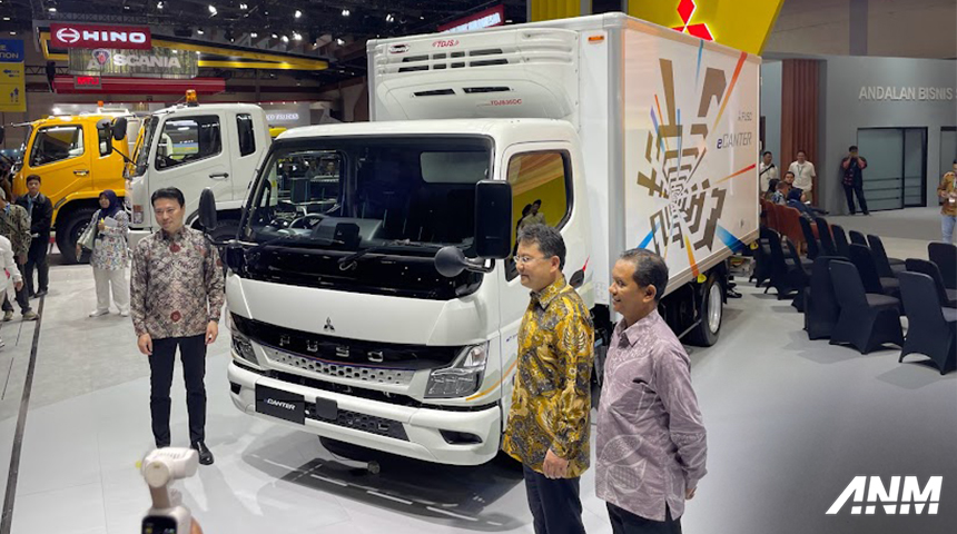 Berita, fuso-giicomvec-2: GIICOMVEC 2024 : Mitsubishi Fuso Tampilkan e-Canter, Bakal Launching di GIIAS?