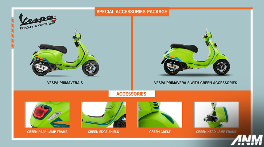 Berita, vespa-primavera-accescories: Vespa Rilis Vespa Primavera dan Sprint Model Year 2024! Apa Saja Perbedaannya?