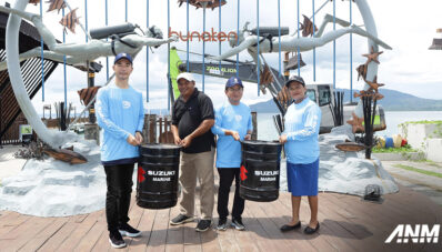 Lestarikan Pariwisata, Suzuki Bersih-bersih Pantai Bunaken dengan Ratusan Pelajar