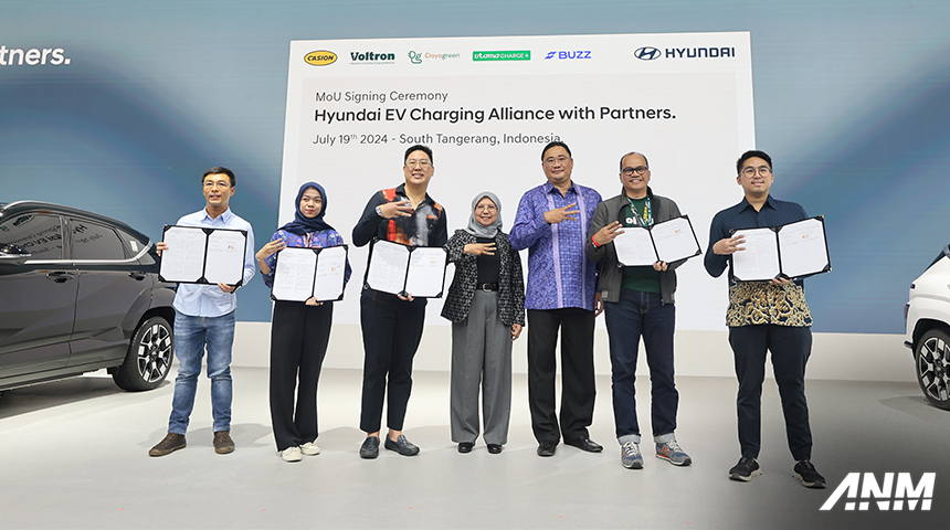 Berita, hyundai-mou-giias: GIIAS 2024: Hyundai Kembangkan Aliansi Pengisian Daya dengan Banyak Mitra