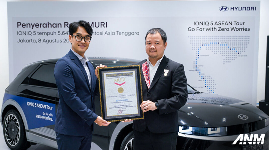 Berita, hyundai-ioniq-rekor-1: Hyundai Berhasil Raih Rekor MURI untuk Perjalanan EV Terjauh di ASEAN