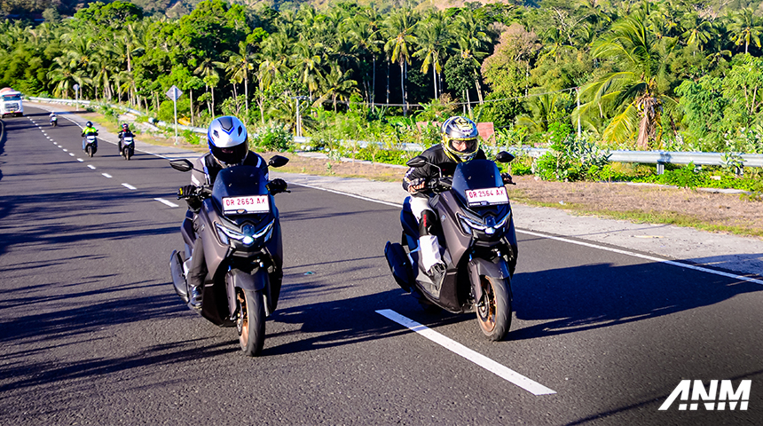 Berita, yamaha-tour-bumi-nusantara-1: Masuki Etape Keempat, Yamaha NMax “Turbo” Taklukan Rute Bali – Lombok!