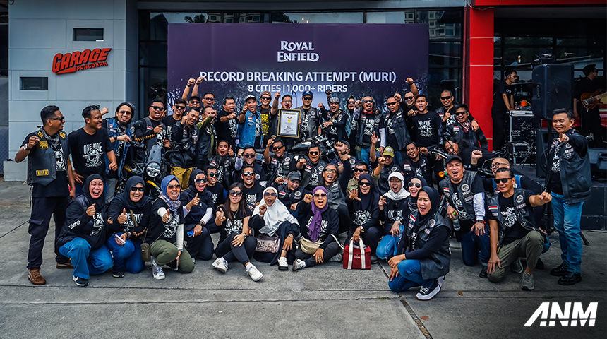 Berita, re-one-ride-2: Diikuti Banyak Peserta, Royal Enfield One Ride 2024 Cetak Rekor MURI