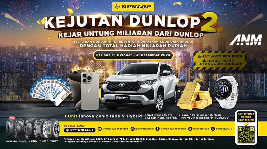 Aftermarket, dunlop-promo-2: Beli 2 Ban Baru Dunlop, Bisa Dapat Toyota Innova Zenix!