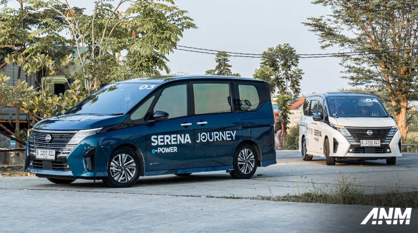 Nasional, nissan-serena-c28-e-power-journey-semarang-blue-white-exterior: Nissan Serena E-Power Journey, Mencoba Sang Raja Jalan Tol