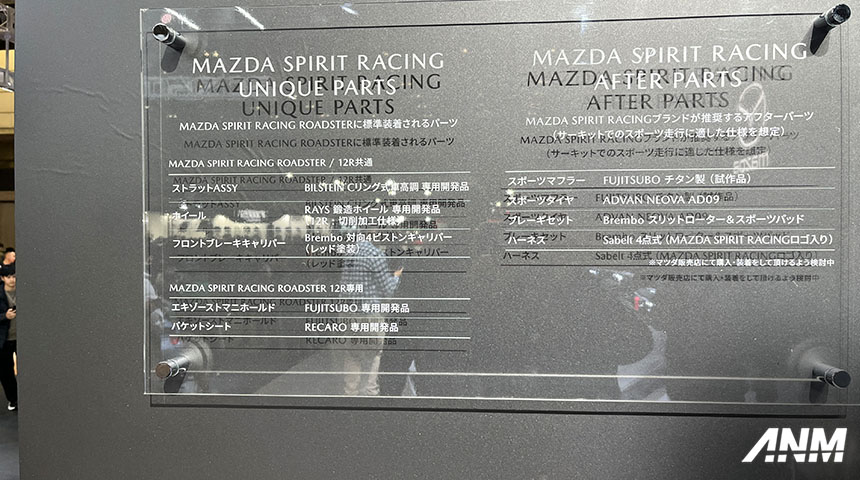 , Mazda Spirit Racing 12R parts: Mazda Spirit Racing 12R parts