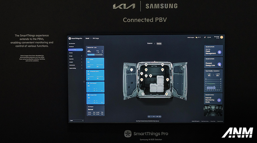 Berita, kia-samsung-1: Kia dan Samsung Berkolaborasi Integrasikan SmartThings Pro ke PBV! 