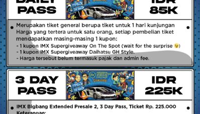 Kesempatan Kedua! Beli Tiket IMX Big Bang 2025 di www.imx.events, Mulai dari Rp85.000!