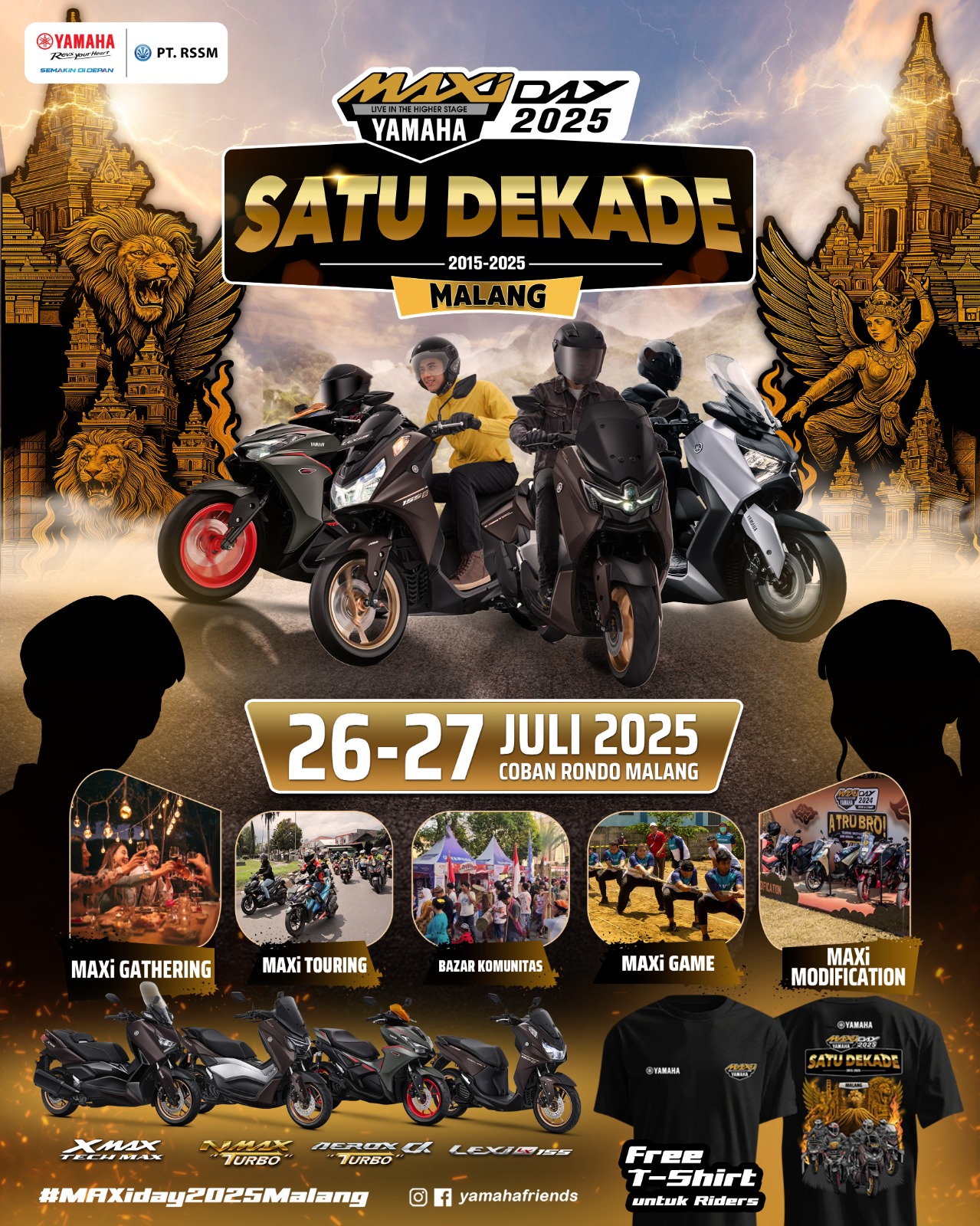 Berita, Yamaha Maxi Day 2025: Rayakan Satu Dekade Eksistensi, Yamaha RSSM  Gelar MAXI DAY 2025 di Malang