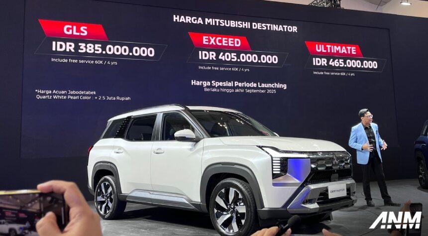 GIIAS 2025 : Terkuak Harga Mitsubishi Destinator, Mulai Rp 380 Jutaan! GIIAS 2025 : Terkuak Harga Mitsubishi Destinator, Mulai Rp 380 Jutaan!