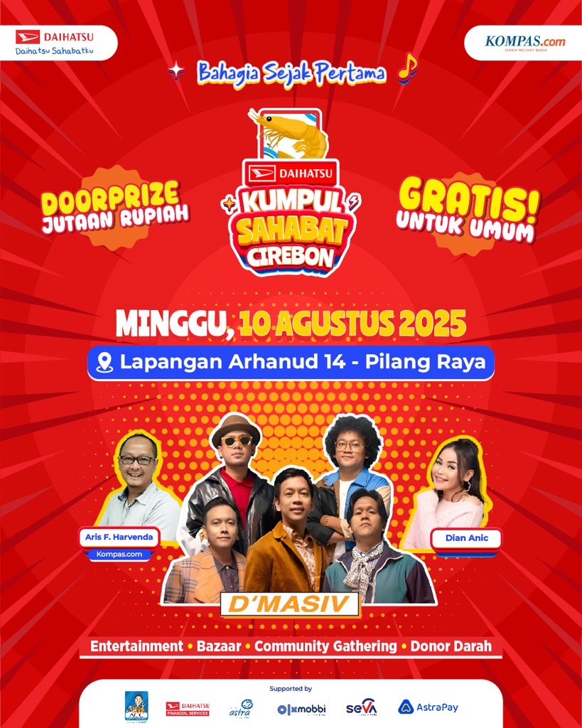 Flyer Daihatsu Kumpul Sahabat di Cirebon Minggu 10 Agustus 2025