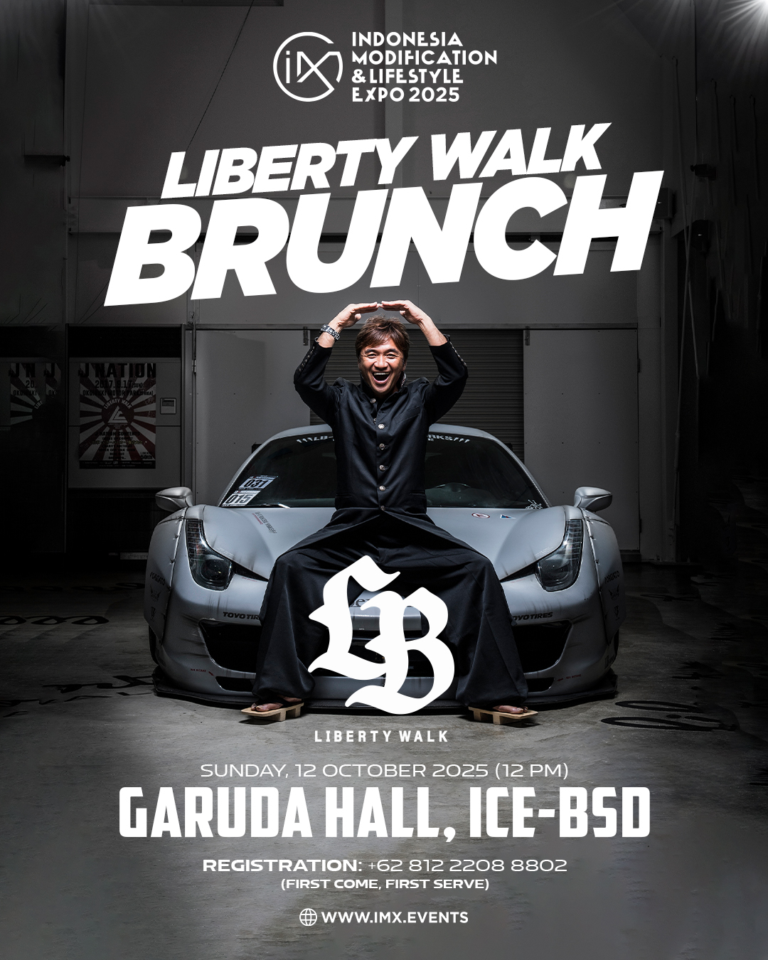 Berita, LBWK TOUR IMX 2025 – Feed Final: Eksklusif di IMX 2025, Jangan Lewatkan Liberty Walk Brunch! Tempat Terbatas
