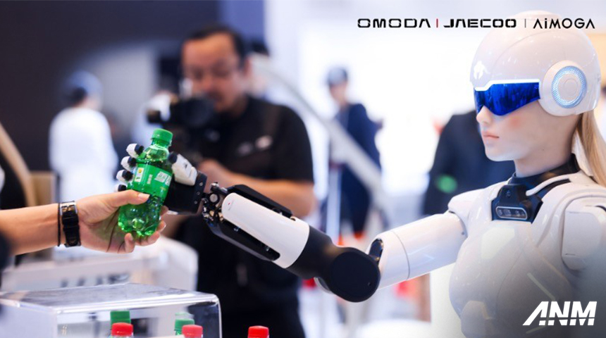 Berita, robot-aimoga-3: Omoda & Jaecoo Perkenalkan Robot AiMOGA di International User Summit 2025